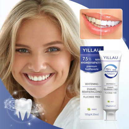 Nano Hydroxyapatite Toothpaste 7.5% – Fluoride-Free, Enamel Protection, Whitening