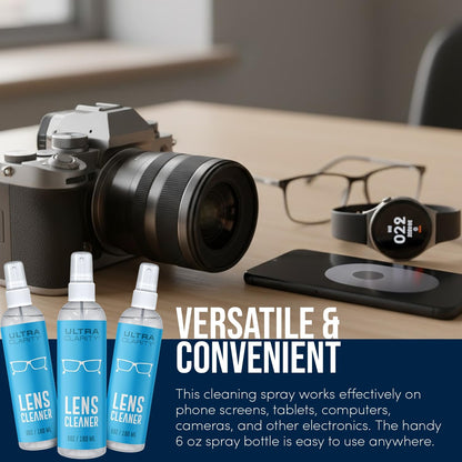 Nano Magic Eyeglass Lens Cleaning Spray 6 oz (3 Pack) – Silicone-Free