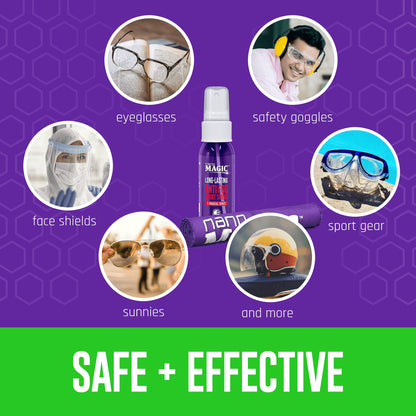 Nano Magic Anti Fog Sport Spray 1oz Travel Kit - No Streaks