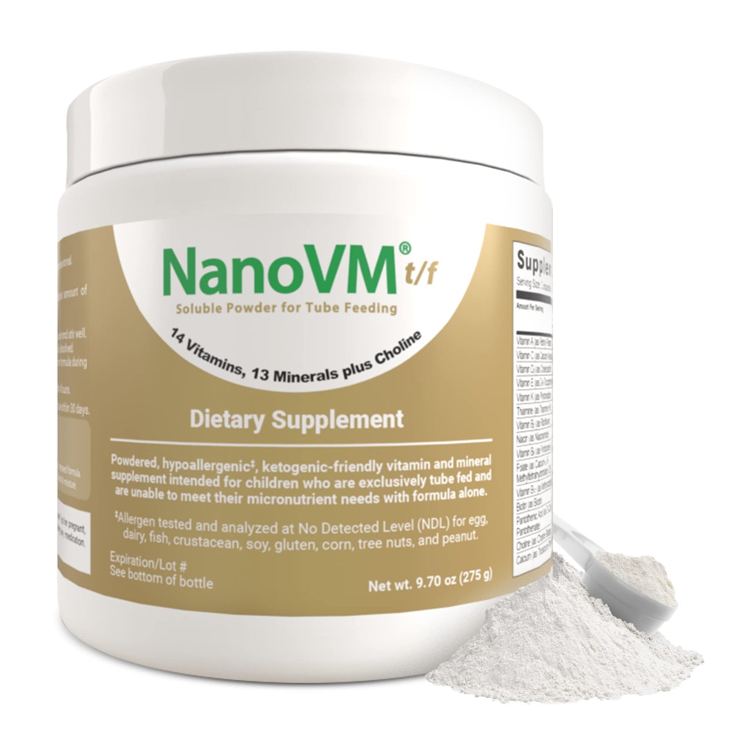 NanoVM t/f – Allergen-Free Kids Multivitamin for Tube Feeding (275g) | Solace Nutrition