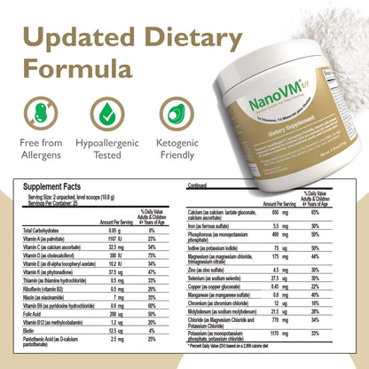 NanoVM t/f – Allergen-Free Kids Multivitamin for Tube Feeding (275g) | Solace Nutrition