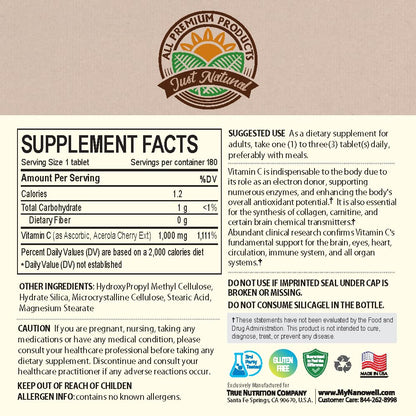 NANOWELL Acerola Cherry Vitamin C 1000mg - Immune Support (540 Count)