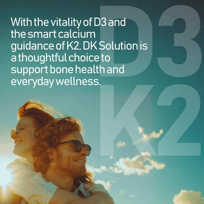 NANOWELL DK Solution 120 Softgels x 2 Bottles – Vitamin D3 + K Complex for Bone, Teeth, Muscle Health & Immune Support (240 Count)