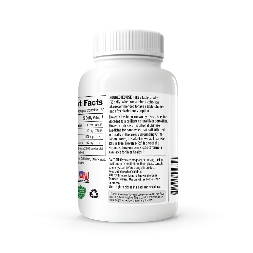 NANOWELL Hovenia-RX Milk Thistle - Liver Support Supplement with 80% Silymarin, 120 Tablets (30 Day Supply)