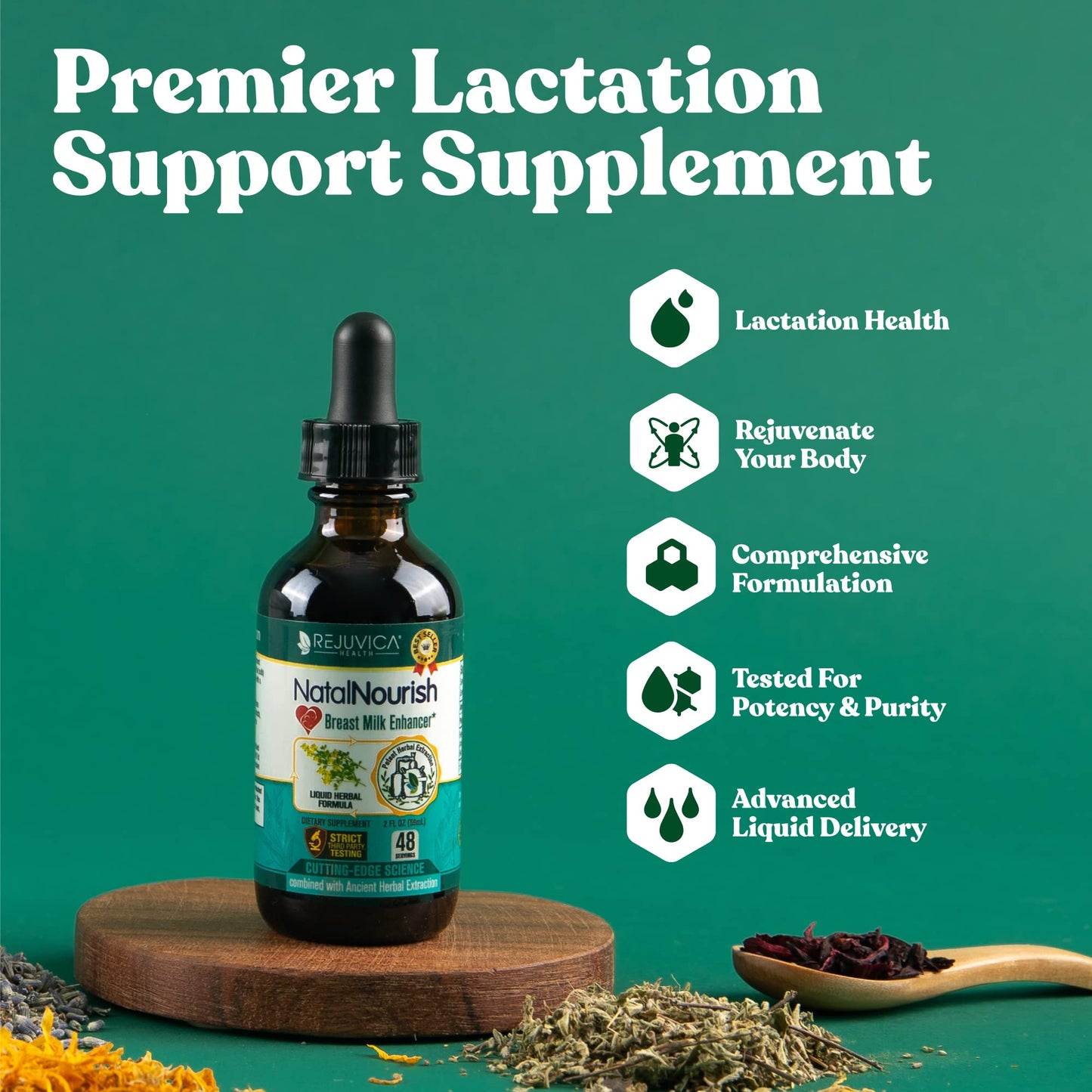 Rejuvica Health NatalNourish – Advanced Lactation Support Liquid for Milk Supply