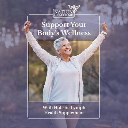 NATION HEALTH MD Lymph MD – Lymphatic Drainage Supplement with Bromelain, Echinacea, Burdock, Dandelion & More | 60 Capsules