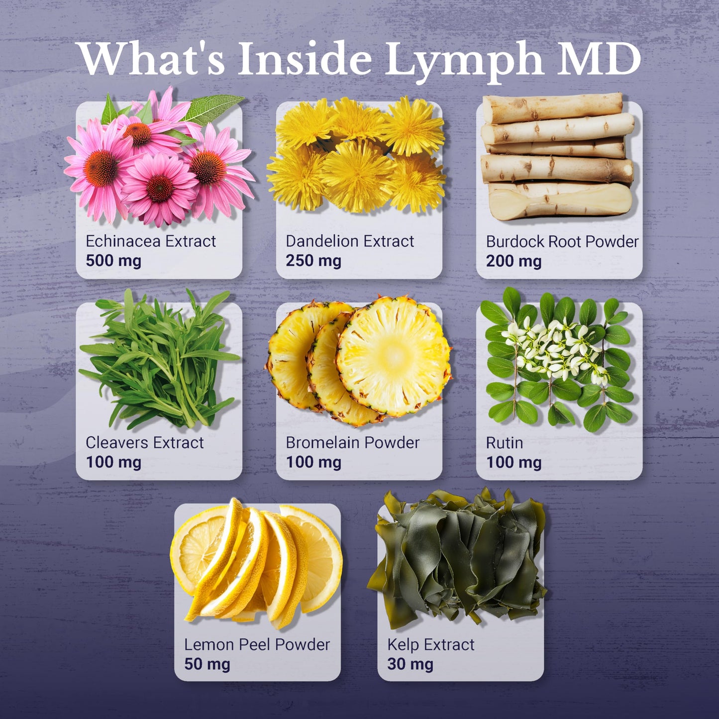 NATION HEALTH MD Lymph MD – Lymphatic Drainage Supplement with Bromelain, Echinacea, Burdock, Dandelion & More | 60 Capsules