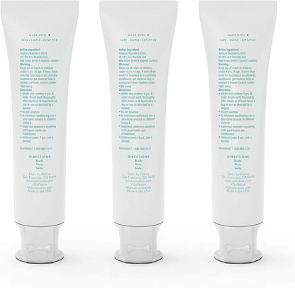 Native Fluoride Toothpaste – Wild Mint (4.1 oz), 3 Count | Naturally Derived Cleaners