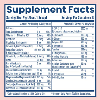 NativePath Native Hydrate Electrolyte Powder with BCAAs – Zero Sugar, Mixed Berry | 30 Servings