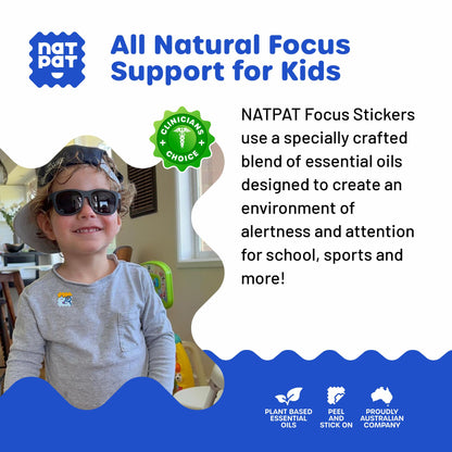 NATPAT Focus Patch – Chemical-Free Focus Stickers for Kids & Adults (24 Count)