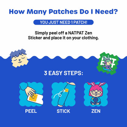 NATPAT Zen Patch Mood Calming Stickers – Chemical-Free Mood Support (24 Pack)