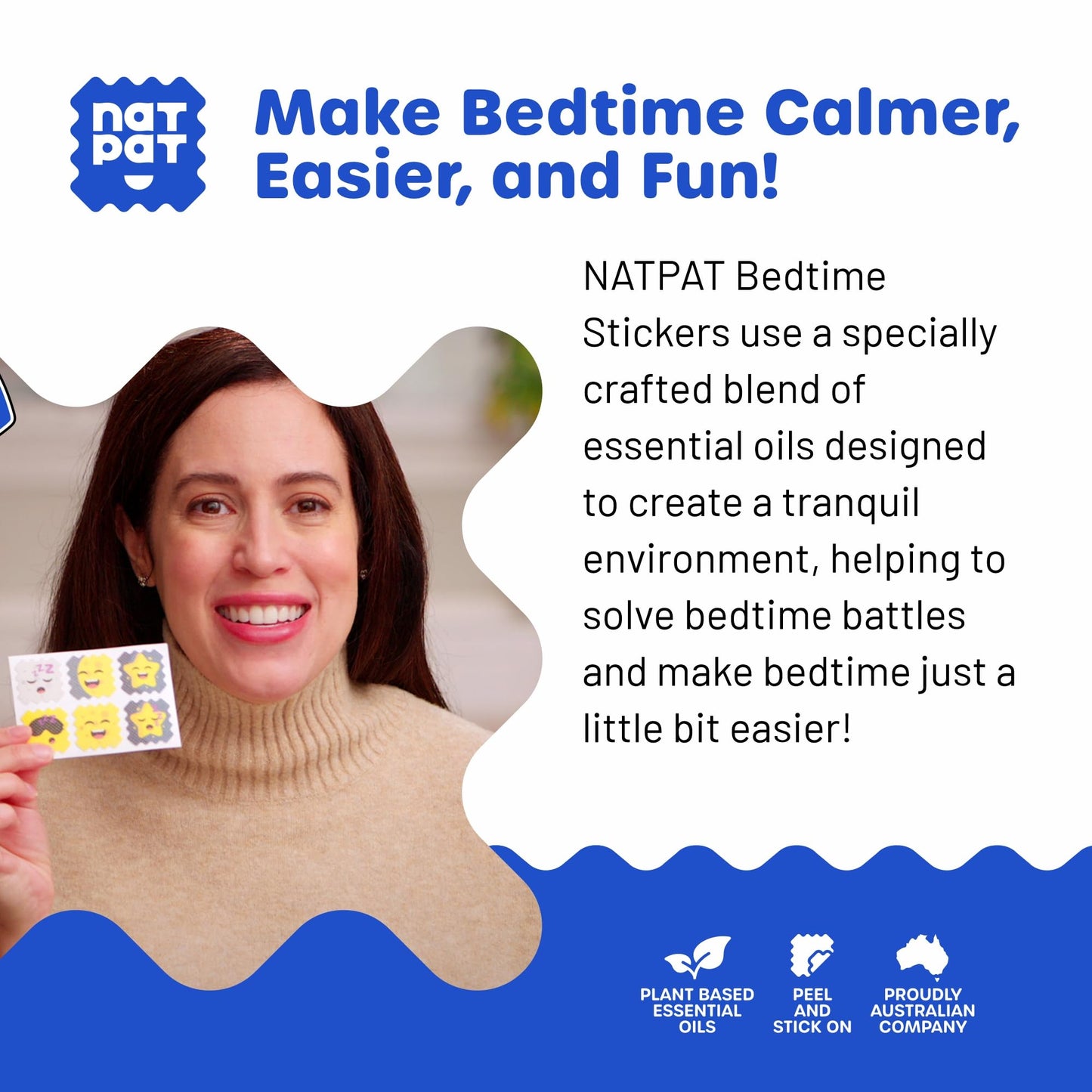 NATPAT Sleepy Patch Bed Time Stickers for Kids – Non-Toxic, Melatonin-Free (24 Pack)