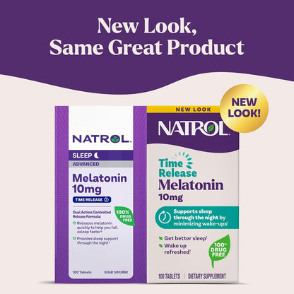 Natrol Melatonin Time Release 5mg Tablets 100 ea (Pack of 4) - Sleep Aid