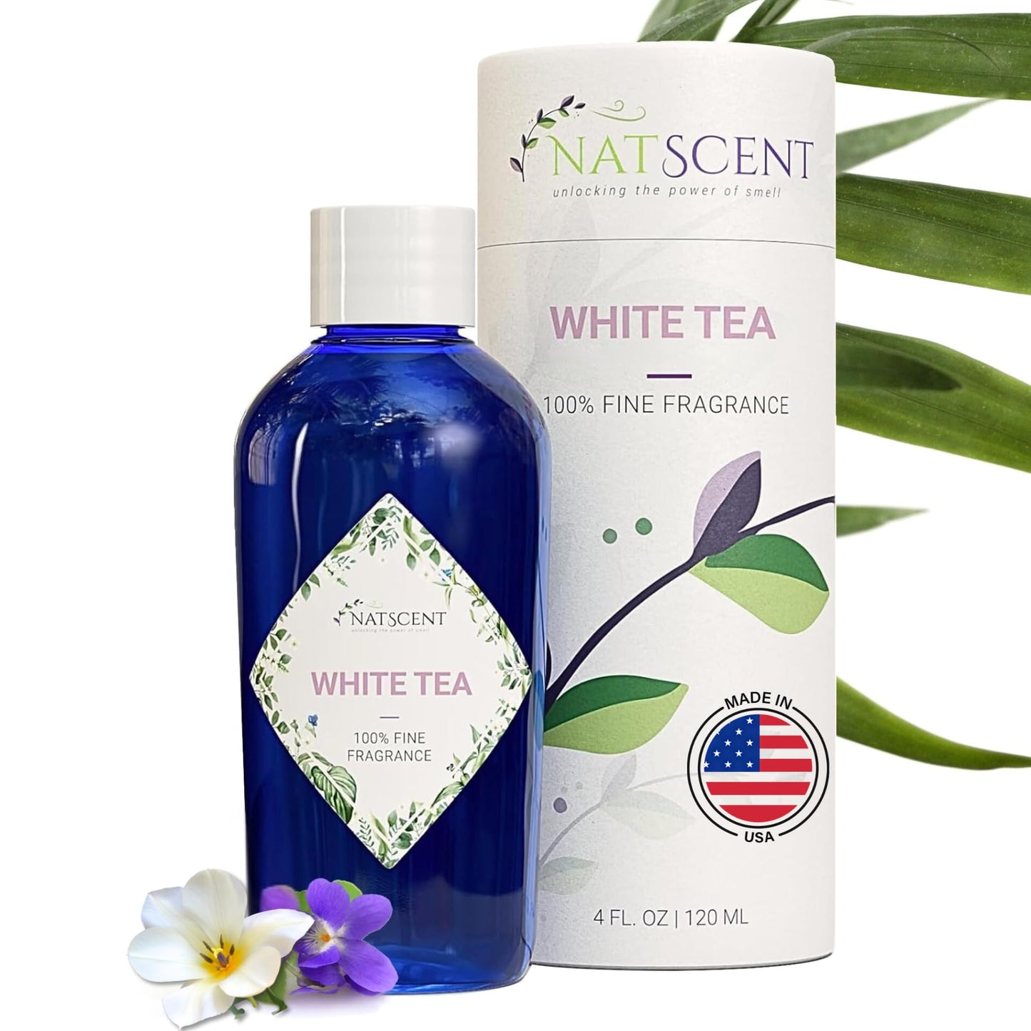 Natscent White Tea Diffuser Oils 4 oz – IFRA Certified, Cold-Air & Ultrasonic Diffusers