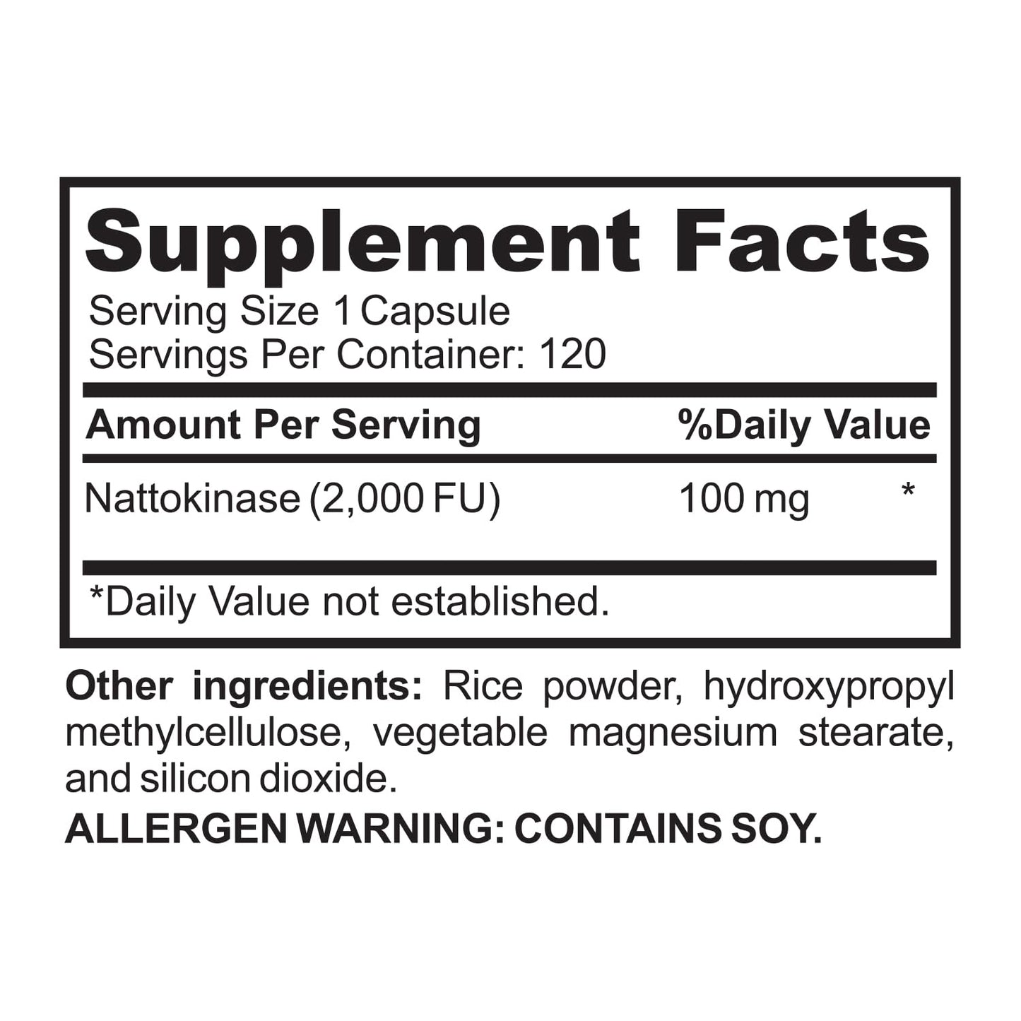 ZOZYLA Nattokinase 2000 FU Supplement – 120 Capsules – Natto Extract for Blood Flow – Non-GMO, Gluten Free, Vegan – Made in USA