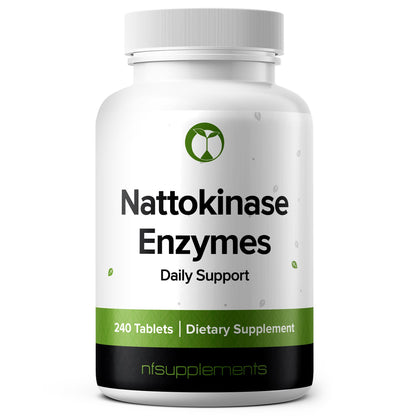 Nattokinase Enzymes Supplement - 240 Tablets, 1000 FU, Gluten Free, Non-GMO, Vegan