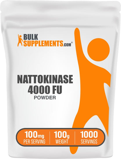 BulkSupplements Nattokinase Powder - Natto Powder, 4000 FU, 100 mg/Serving, 100 g