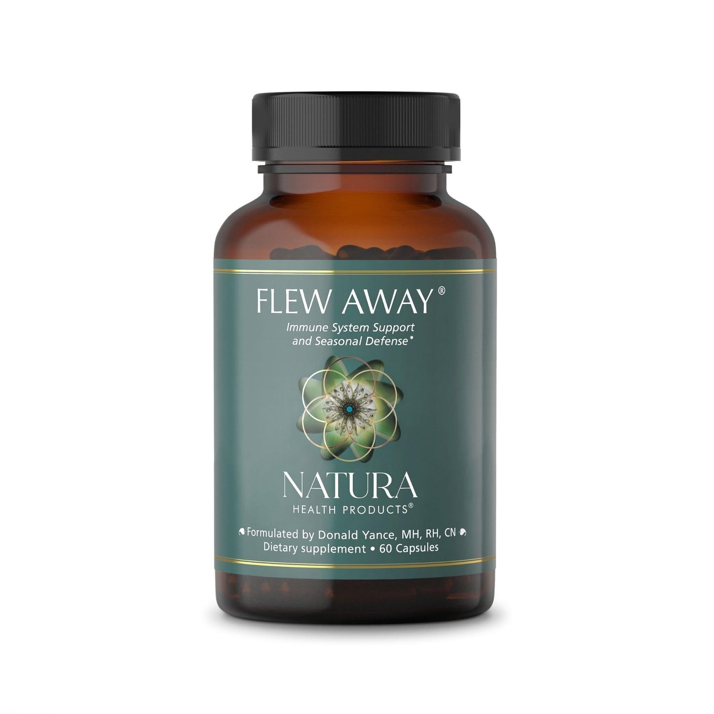 Natura Health Flew Away Immune Support - Ginger, Elderberry, Propolis, Eucalyptus (60 Capsules)