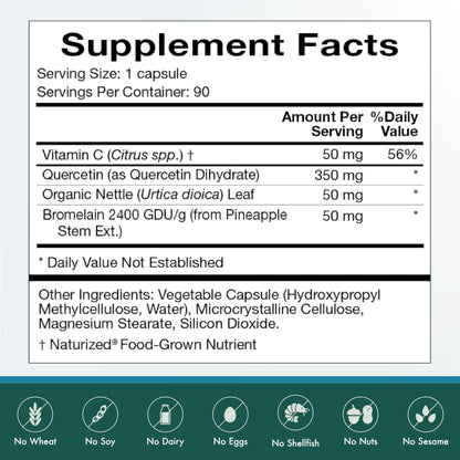 Natura Quercetin Plus – Immune & Histamine Support (90 Capsules)