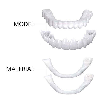 2 Pairs Temporarily Adjustable Smile Aligners – Natural & Comfortable for Men & Women (White)