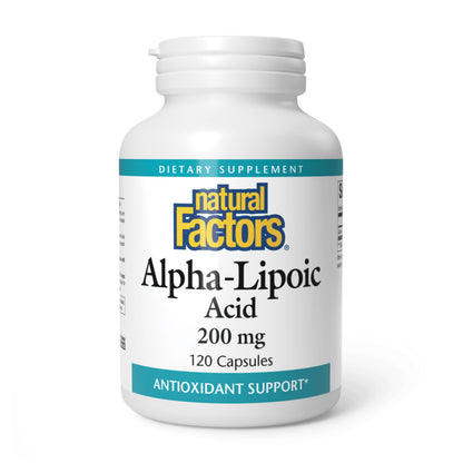 Natural Factors Alpha-Lipoic Acid 200 mg - Antioxidant Support | 120 Capsules