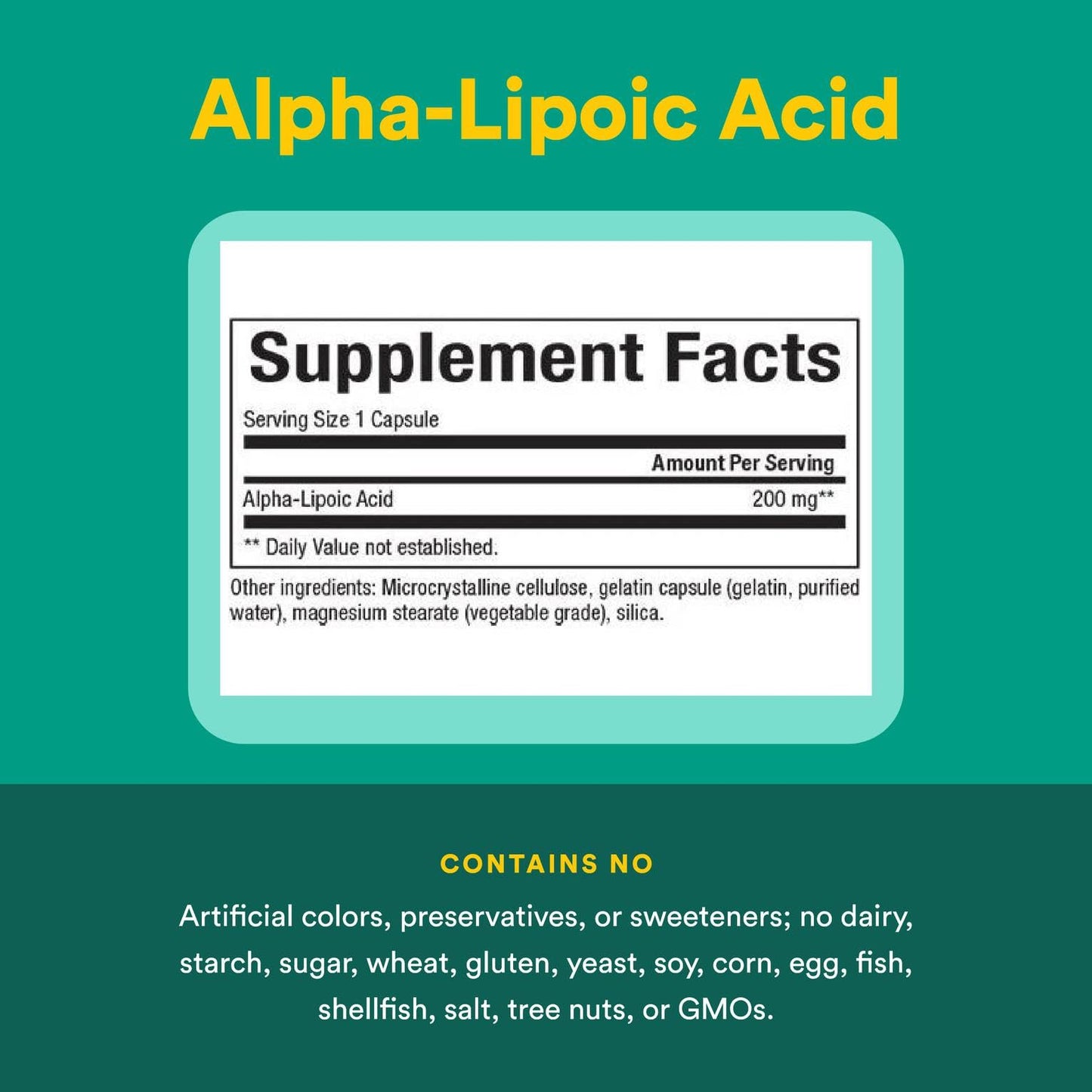 Natural Factors Alpha-Lipoic Acid 200 mg - Antioxidant Support | 120 Capsules