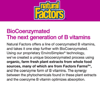 Natural Factors Biocoenzymated Methylfolate 1000 mcg – 60 Count