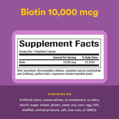 Natural Factors Biotin 10000Mcg, 60 CT