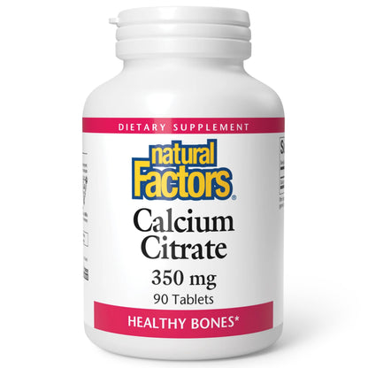 Natural Factors Calcium Citrate 90 Tablets for Strong Bones & Teeth