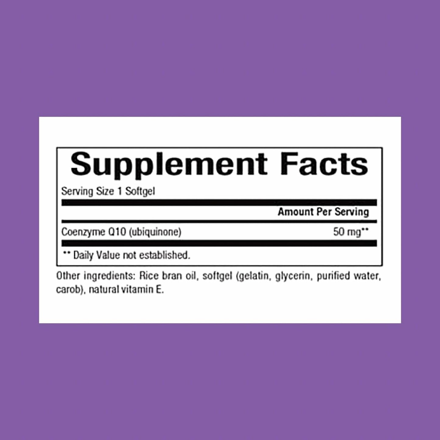 Natural Factors Coenzyme Q10 50 mg - 60 Softgels (60 Servings) | Antioxidant Support