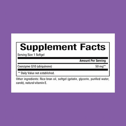 Natural Factors Coenzyme Q10 50 mg - 60 Softgels (60 Servings) | Antioxidant Support