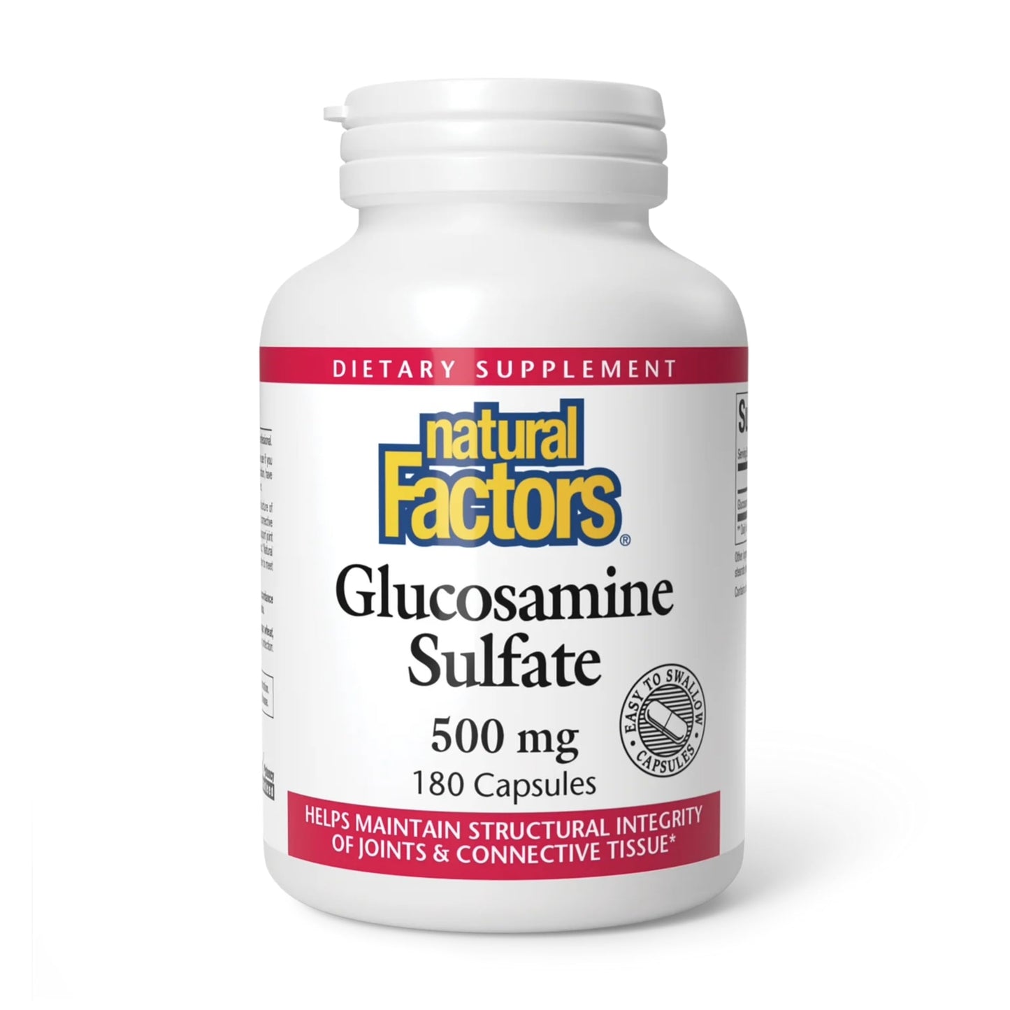 Natural Factors Glucosamine Sulfate - Supports Joint Mobility, Cartilage & Connective Tissue, 180 Capsules
