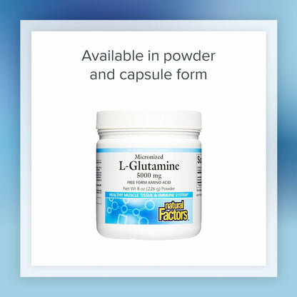 Natural Factors Micronized L-Glutamine 1000mg | 90 Vegetarian Capsules