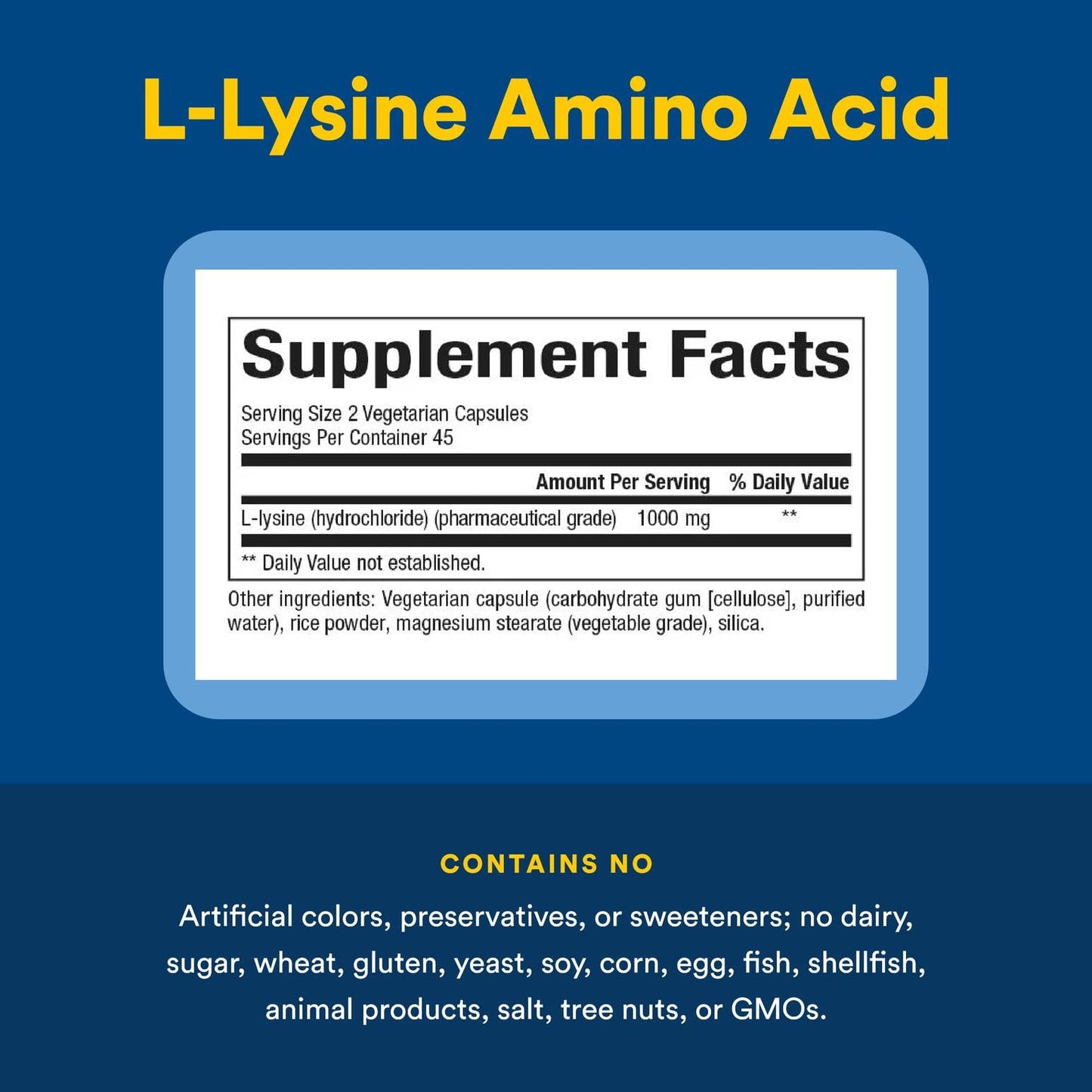 Natural Factors L-Lysine - Immune Support - 90 Vegetarian Capsules