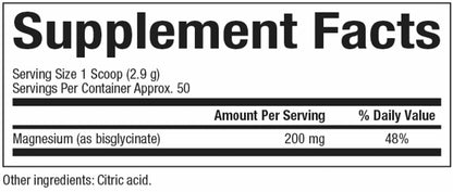 Natural Factors Magnesium Bisglycinate Powder – Whole-Body Health Support | 5.1 oz (50 Servings)