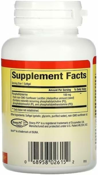 Natural Factors Phosphatidylserine — Supports Memory, Focus & Brain Health | 30 Softgels | Soy & Gluten Free