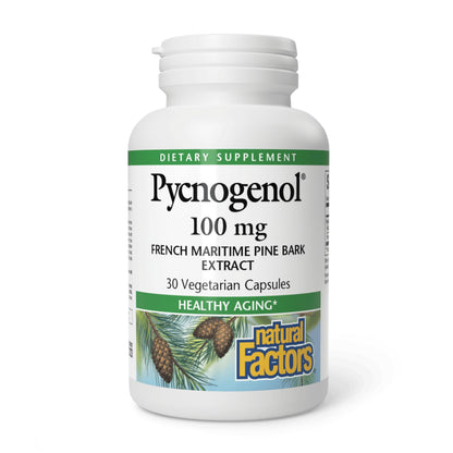 Natural Factors, Pycnogenol 100 mg, Antioxidant Support for Healthy Aging, 30 Capsules
