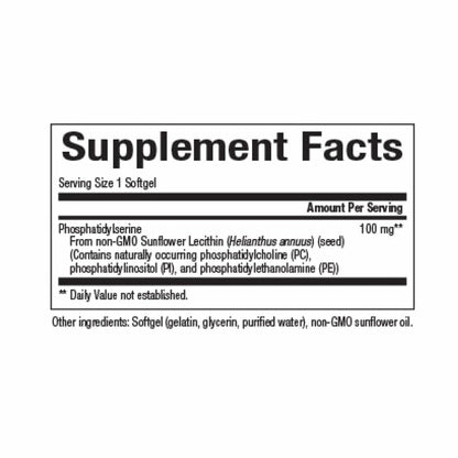 Natural Factors Phosphatidylserine — Memory, Focus & Brain Support | Soy & Gluten Free, 120 Softgels