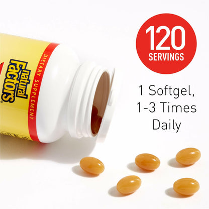 Natural Factors Phosphatidylserine — Memory, Focus & Brain Support | Soy & Gluten Free, 120 Softgels