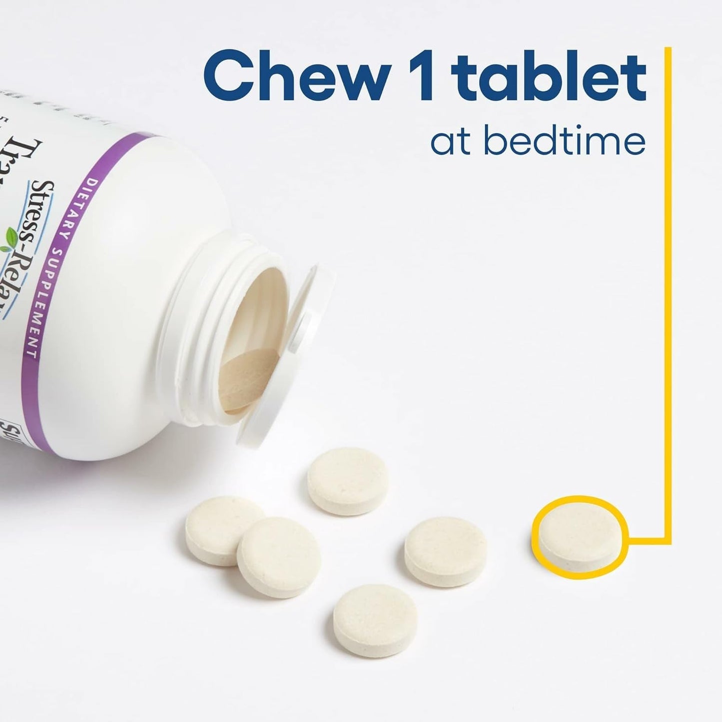 Natural Factors Tranquil Sleep – Calm Sleep Support with Melatonin & 5-HTP – 120 Chewable Tablets