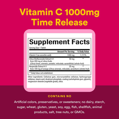 Natural Factors Vitamin C 1000mg Time Release | Antioxidant Protection & Immune Support | 90 Tablets