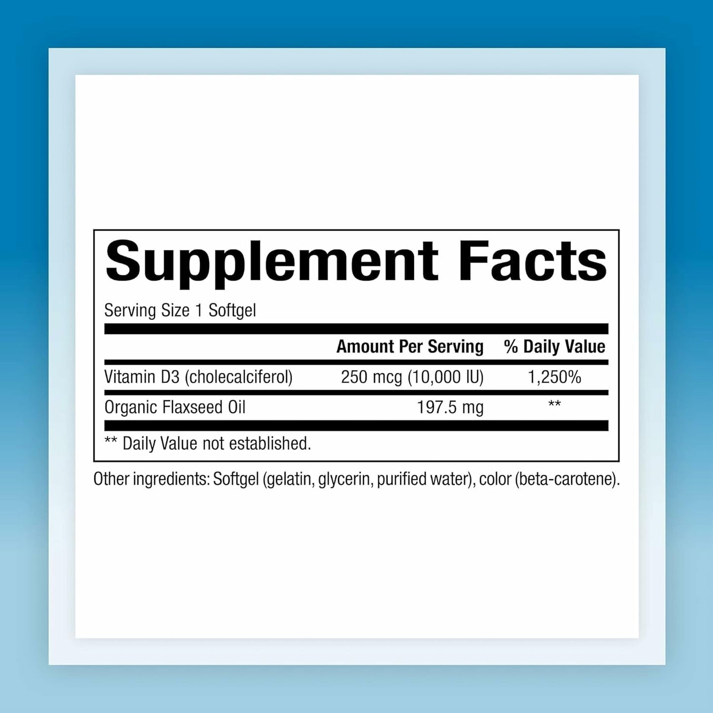 Natural Factors Vitamin D3 – Daily Bone & Immune Support (120 Softgels)