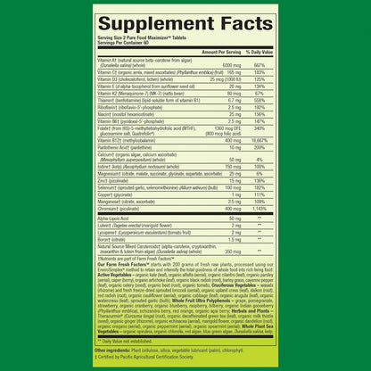 Natural Factors Whole Earth & Sea Women's 50+ Multivitamin & Mineral – Daily Bone & Brain Support (120 Tablets, 60 Servings)