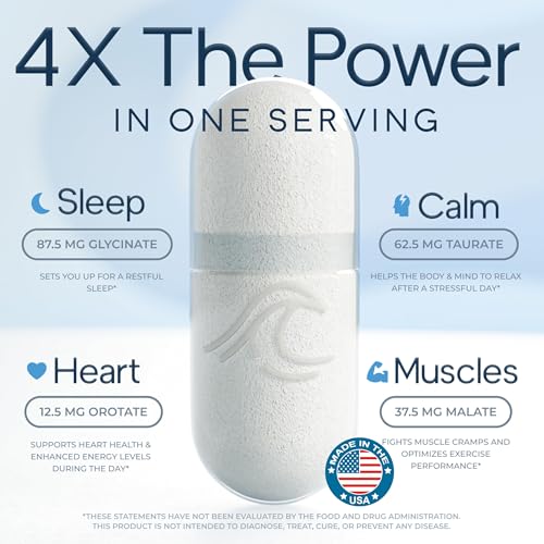 Natural Flow 4X Magnesium Supplement – Glycinate, Taurate, Malate & Orotate | 120 Capsules