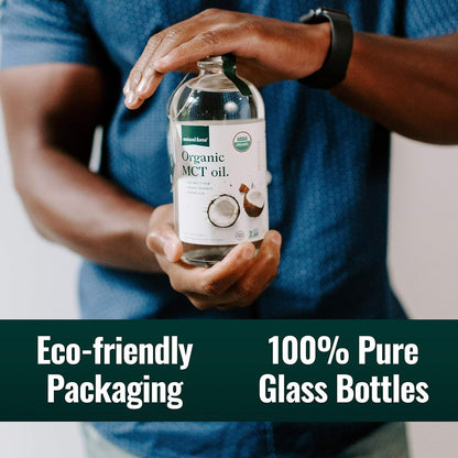 Natural Force Organic MCT Oil – Pure Glass Bottle, 100% Virgin Coconut Oil, Keto, Paleo, Kosher & Vegan