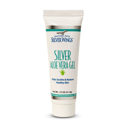 Natural Path Silver Wings 200ppm Silver with Aloe Vera Gel - Soothing Skin Care 0.75 oz