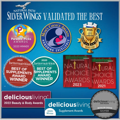 Natural Path Silver Wings Colloidal Silver 500ppm (2,500mcg) Immune Support Supplement 16 oz
