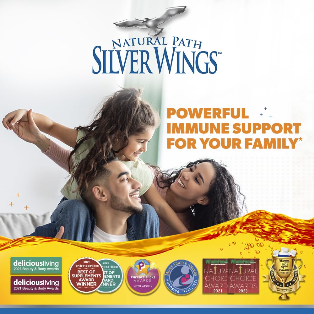 Natural Path Silver Wings Colloidal Silver 150ppm with Echinacea & Oregano Immune Support - 1 fl oz Spray