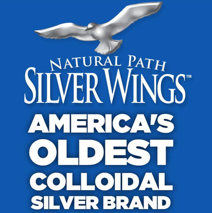 Natural Path Silver Wings Colloidal Silver 500ppm (2,500mcg) Immune Support 32 fl oz