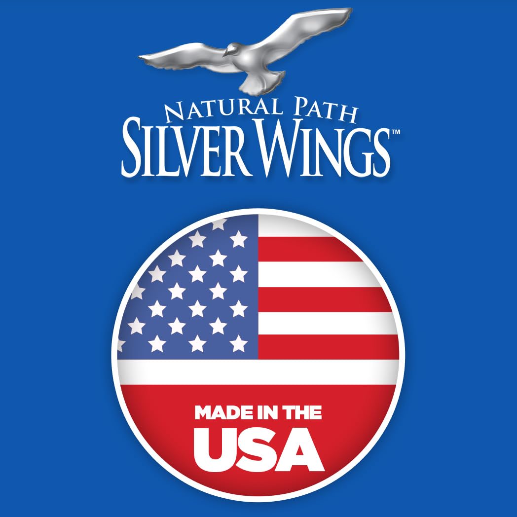 Natural Path Silver Wings Colloidal Silver 500ppm (2,500mcg) Immune Support Supplement 16 oz